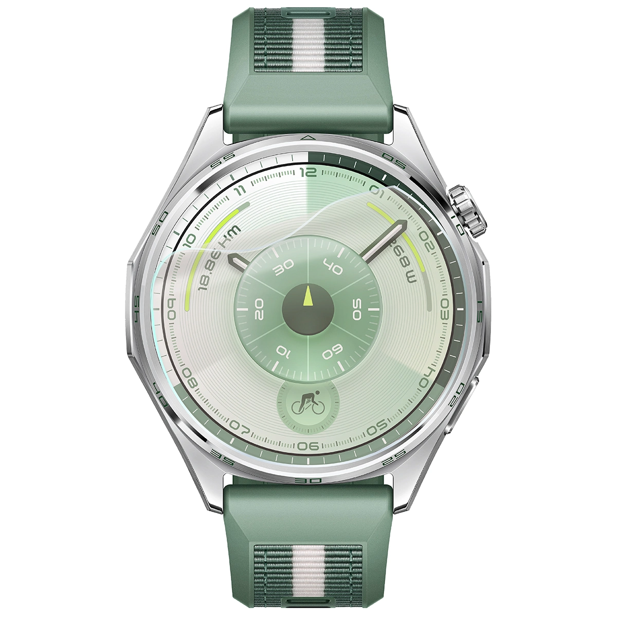 Smartwatch z nałożoną folią ochronną Bizon Watch Film Sun do Huawei Watch GT6 46 mm
